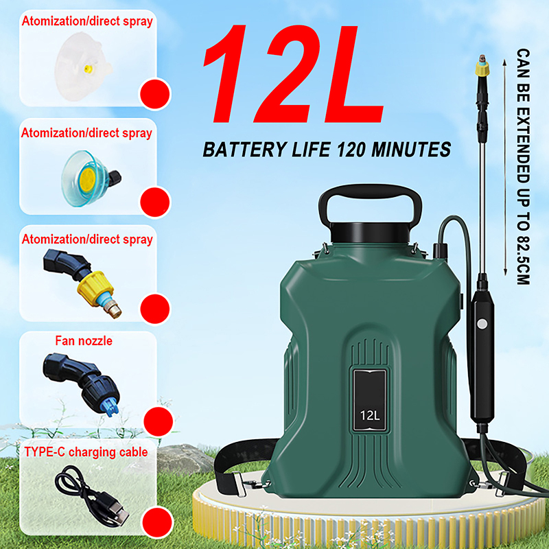 Electric Sprayer Backpack - 高品質 12L 電動噴霧器 2500mAh バッテリー高圧噴霧器ポータブル農業庭の水やり、消毒ツール