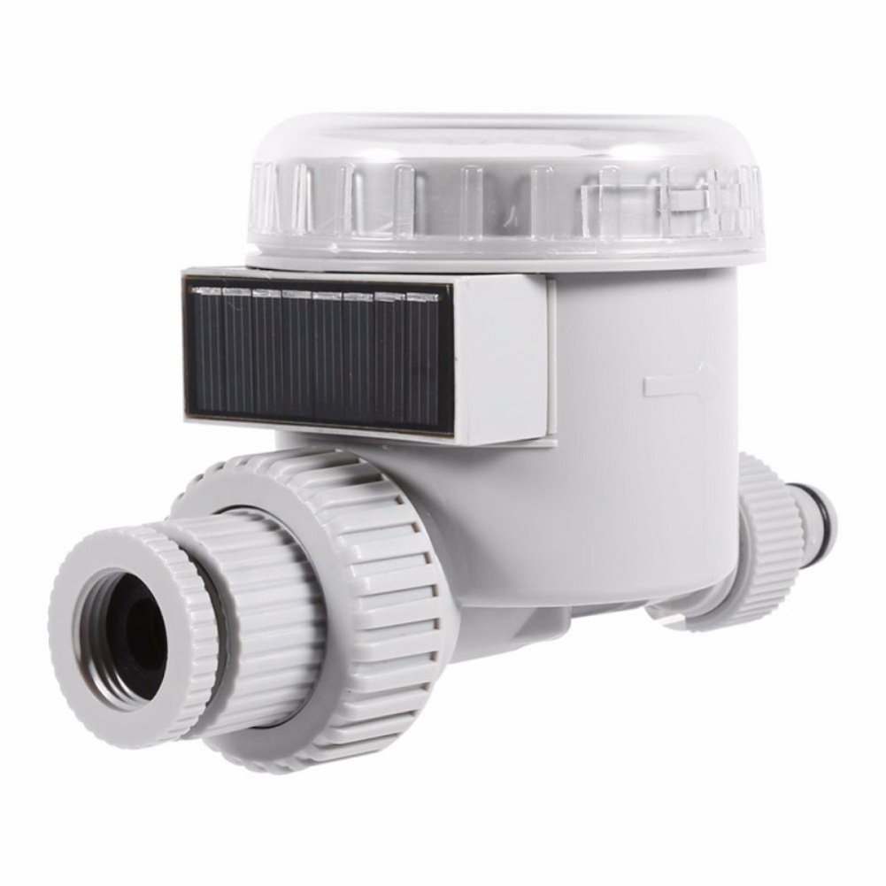 Outdoor Power With Timer - 庭の灌漑コントローラー用 太陽光発電自動散水タイマー LCDディスプレイ付き 効率的な屋外植物の手入れに