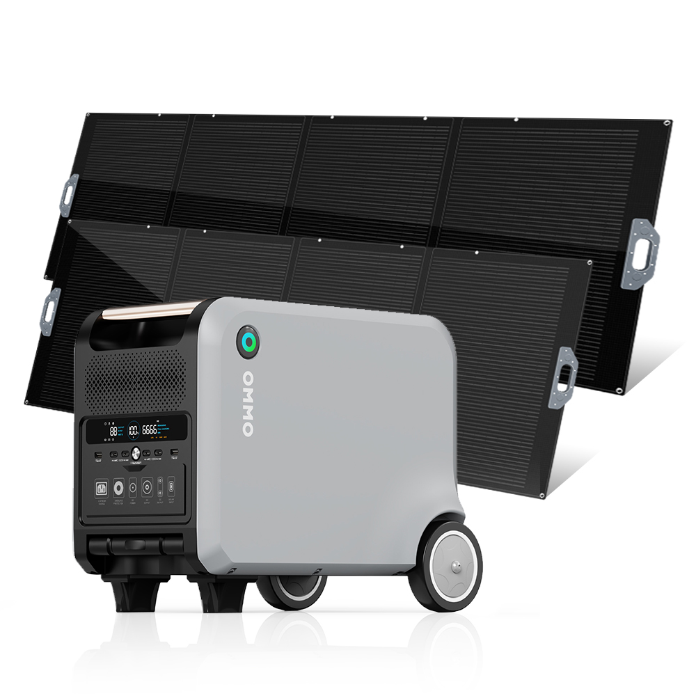 Outdoor Power Kit - OMMO OM-PV200Z 高効率200Wオールブラック折りたたみ式ソーラーパネル ポータブルソーラーキット アウトドア電源ステーション用