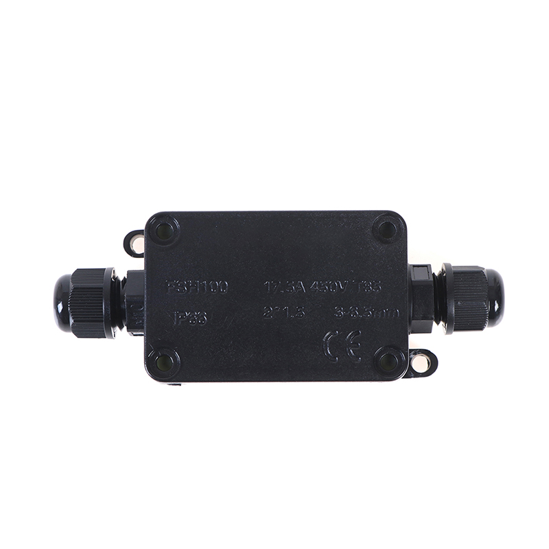Outdoor Power Cable Junction Box - 屋外用ジャンクションボックス 2ウェイ IP66 防水ケーブルコネクタ 450V端子 電源延長コード用