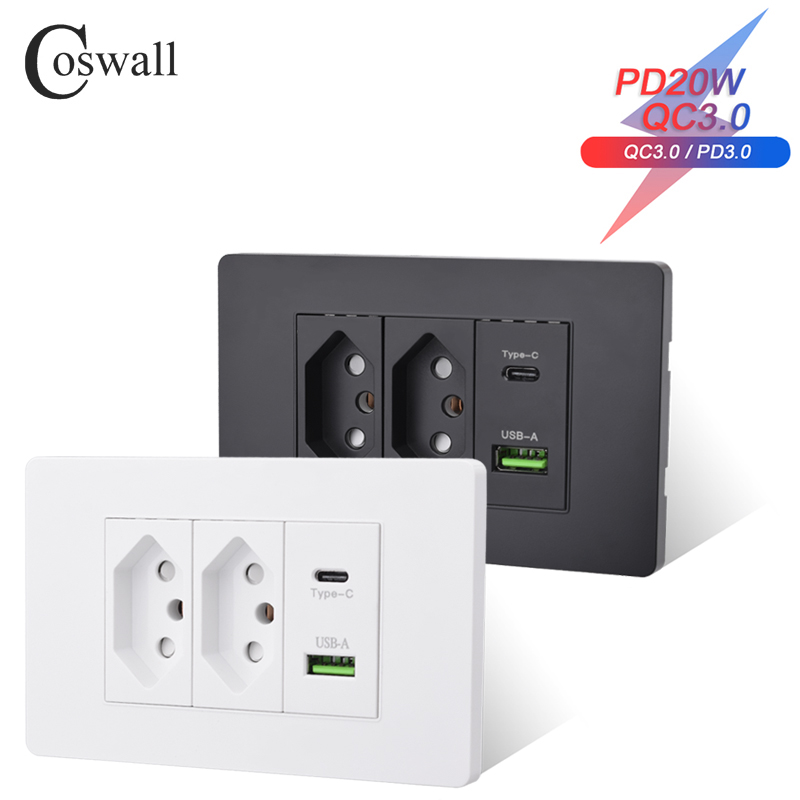 Outdoor Power Outlet - Coswall PC ブラジル標準 20A 電源ブラジルソケット PD