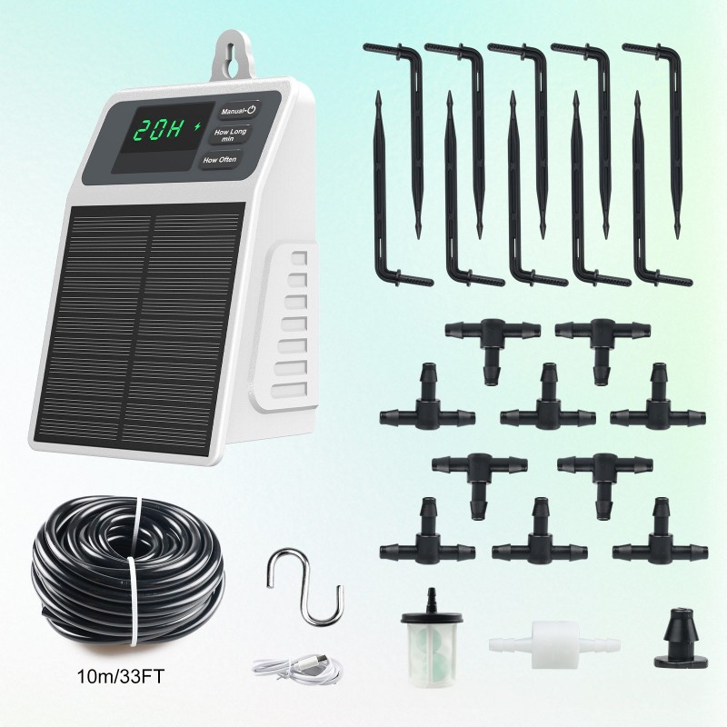 【クリスマス】ソーラー式自動点滴灌漑キット タイマーモード  - Outdoor Power With Timer のレビューと価格