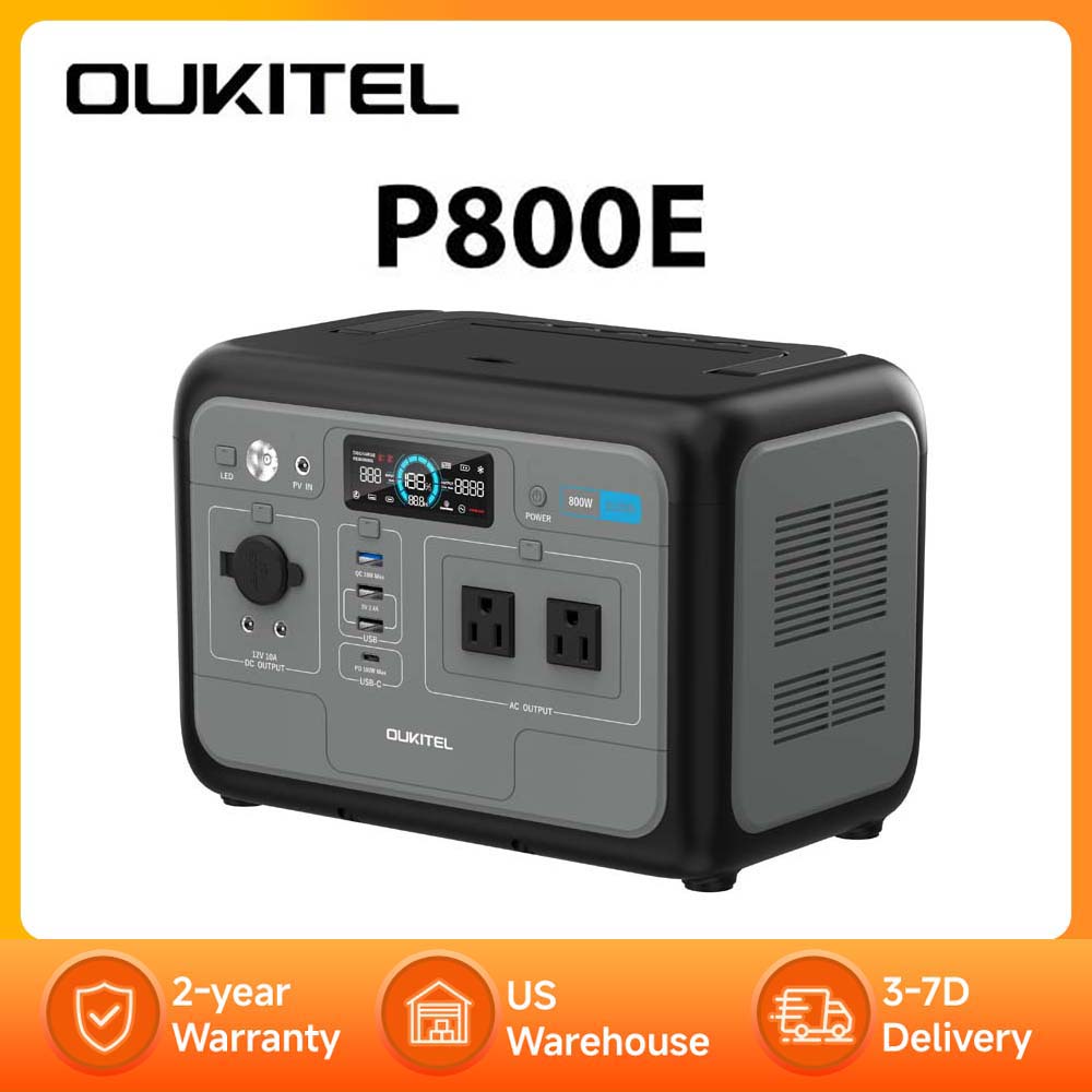 OUKITEL P800E ポータブル電源 800W ソーラ - Outdoor Power Plug In のレビューと価格