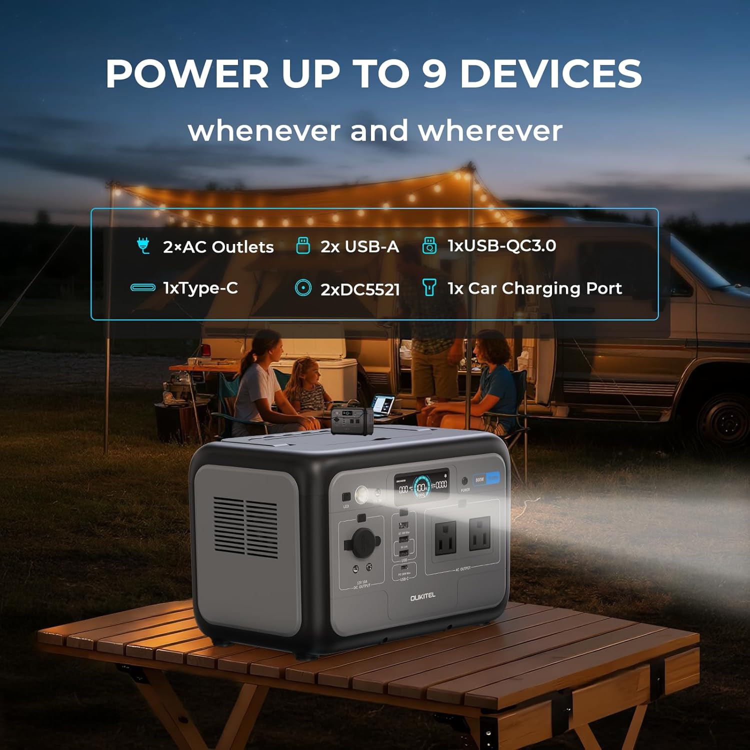 OUKITEL P800E ポータブル電源 800W ソーラ - Outdoor Power Plug In のレビューと価格