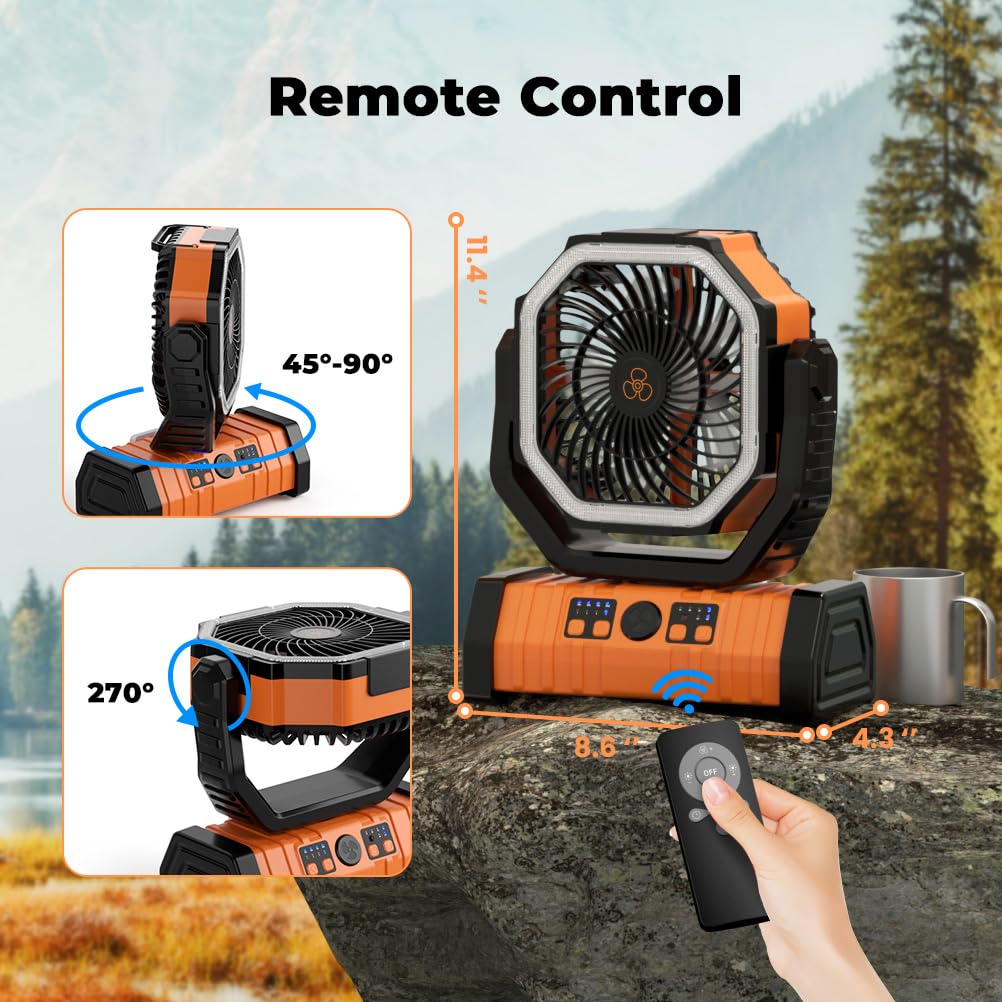 キャンプファン 20000mAh バッテリー駆動ファン 充電 - Outdoor Power With Timer のレビューと価格