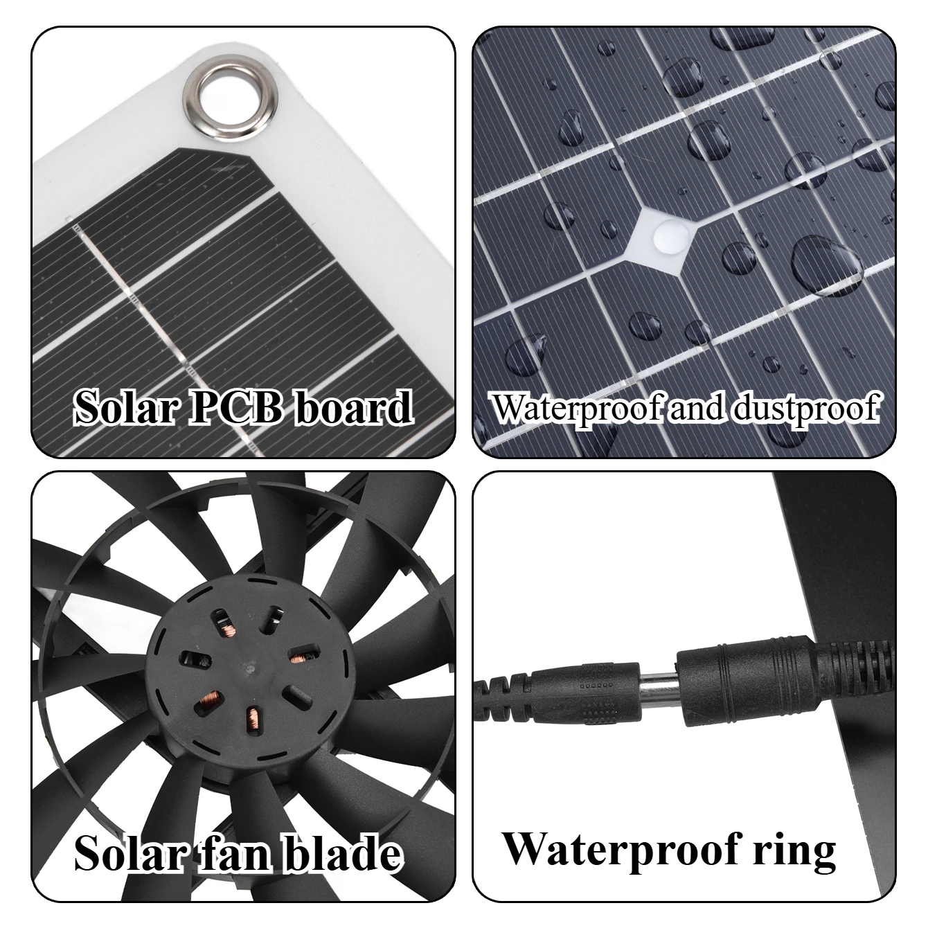 ソーラー換気扇キット 15W 25W 屋外用耐候性ソーラーパ - Outdoor Power Kit のレビューと価格