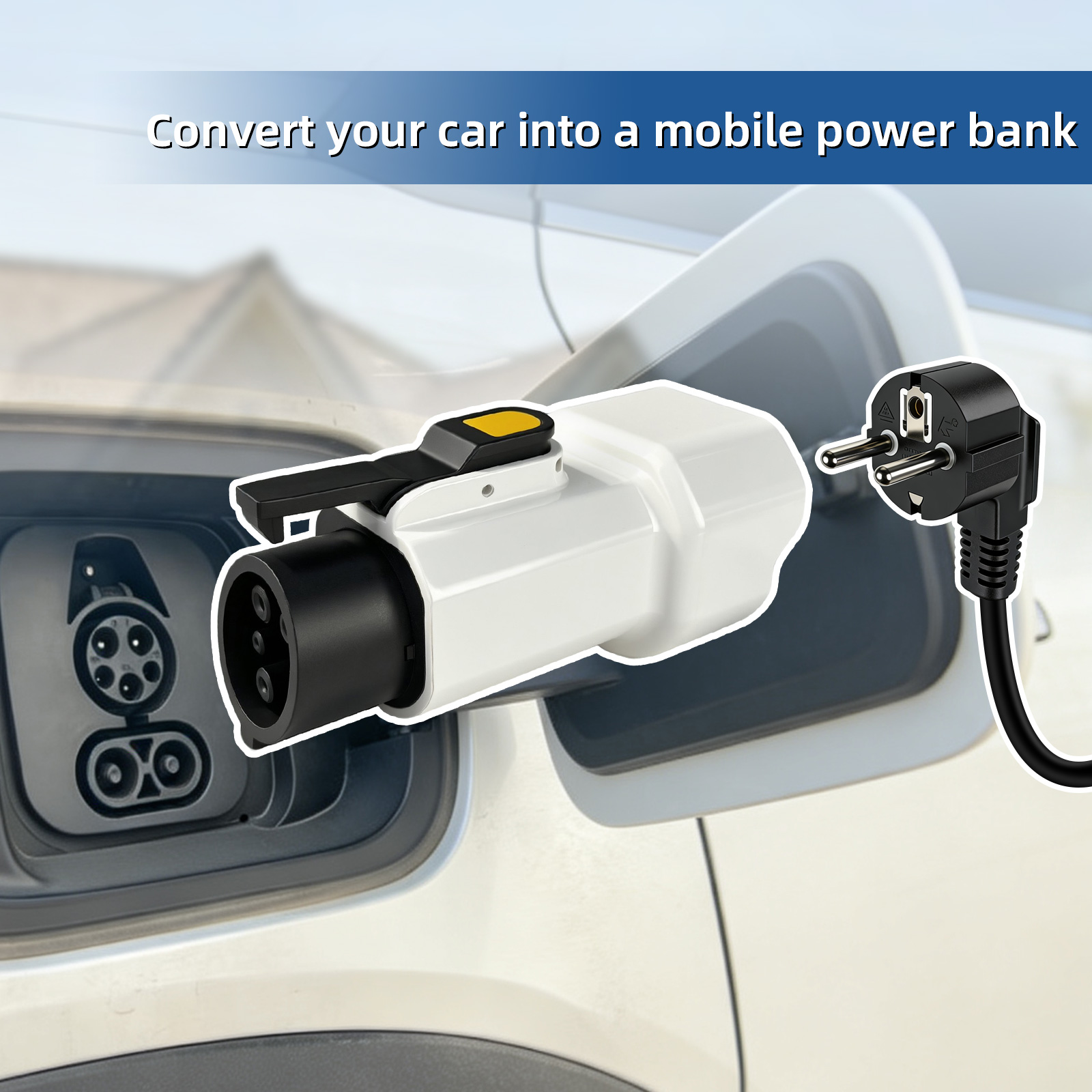 EVqiaoyi Type1 V2L放電アダプター、EUソケ - Outdoor Power Outlet のレビューと価格