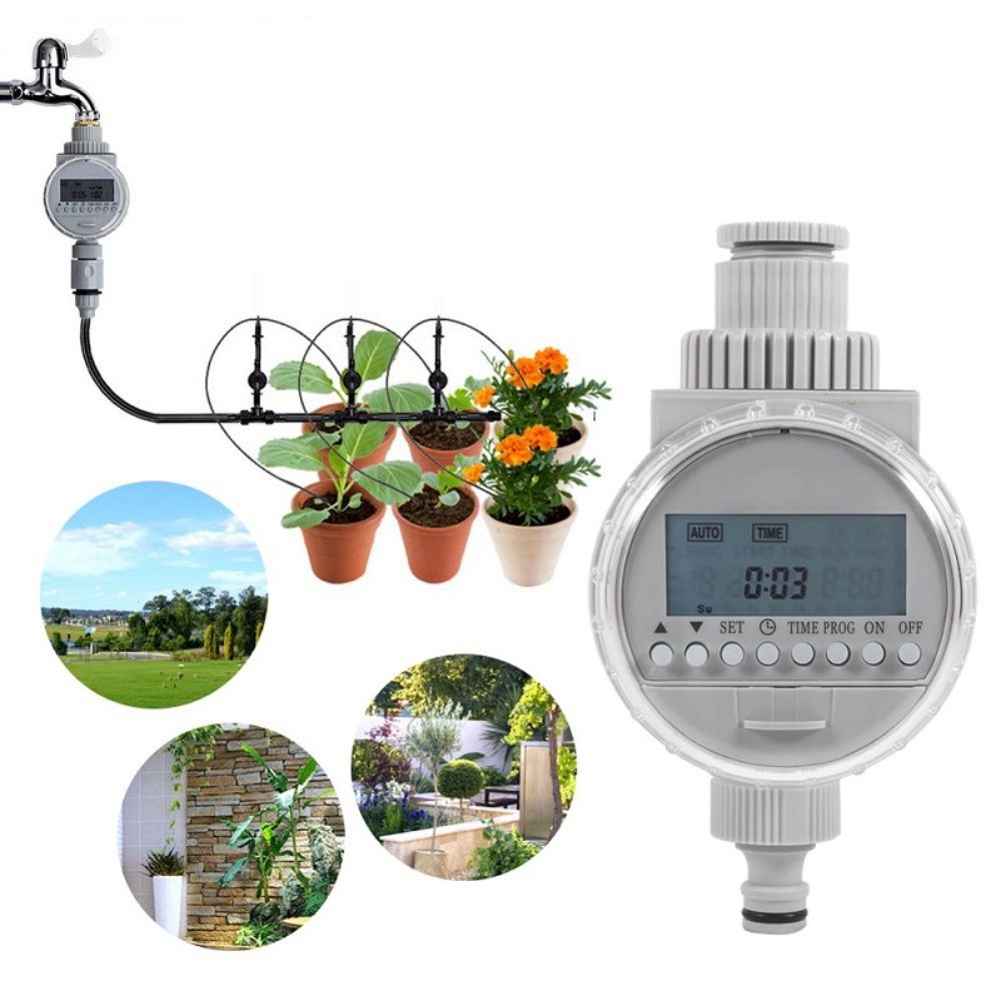 庭の灌漑コントローラー用 太陽光発電自動散水タイマー LCD - Outdoor Power With Timer のレビューと価格