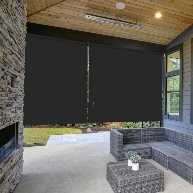 2026年高品質バッテリー駆動の防風・防水屋外用ローラーブラ - Outdoor Power Blinds のレビューと価格