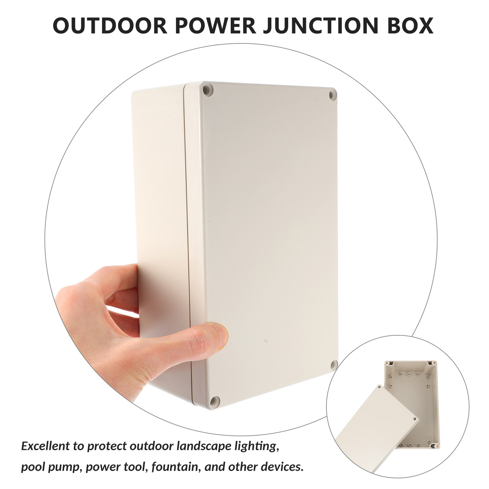 防水ケーブル接続ボックス。屋外用プラスチック製防水接続ボック - Outdoor Power Cable Junction Box のレビューと価格