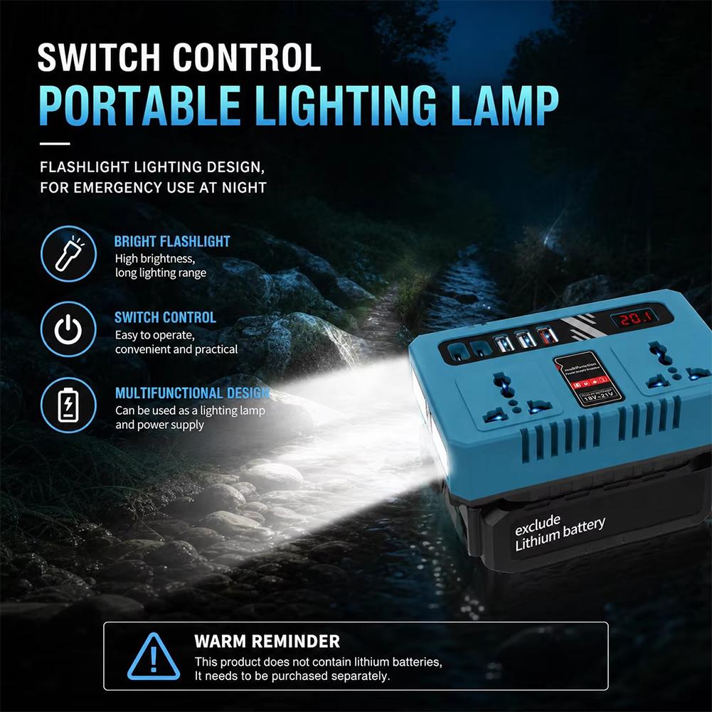 リチウムバッテリーパワーインバーター 200W 18V から - Outdoor Usb Power Adapter のレビューと価格