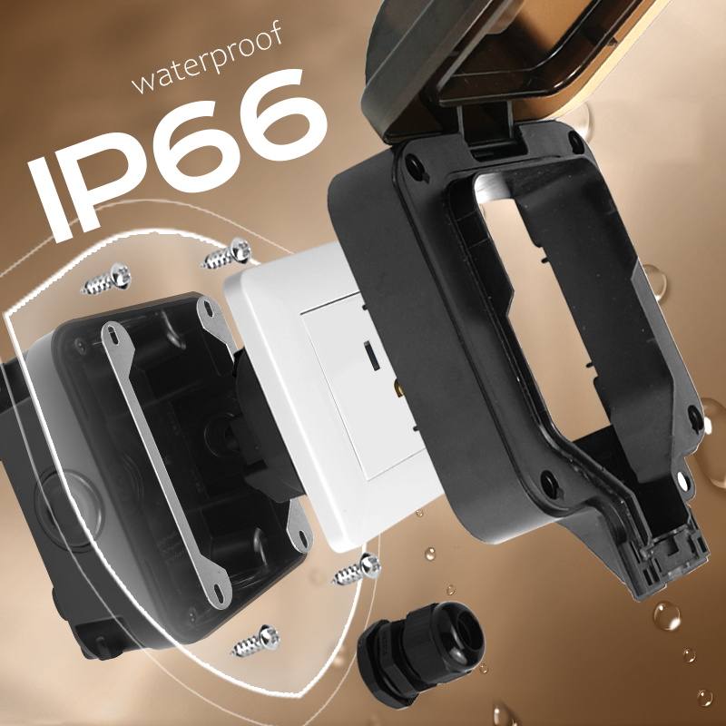 Avoir IP66 壁防水ソケットシングルボックスコンセン - Outdoor Power Outlet のレビューと価格