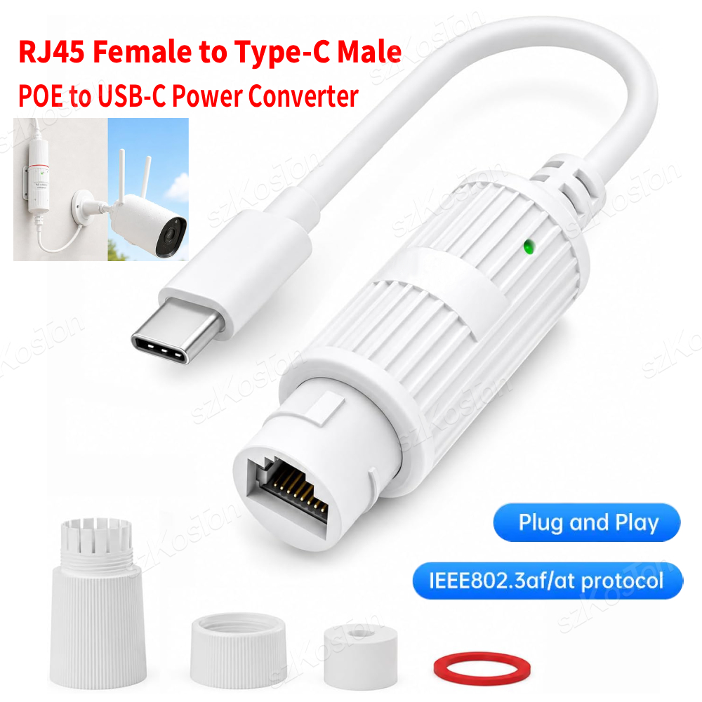 POE to USB-C 電源コンバーター RJ45 メス  - Outdoor Usb Power Adapter のレビューと価格
