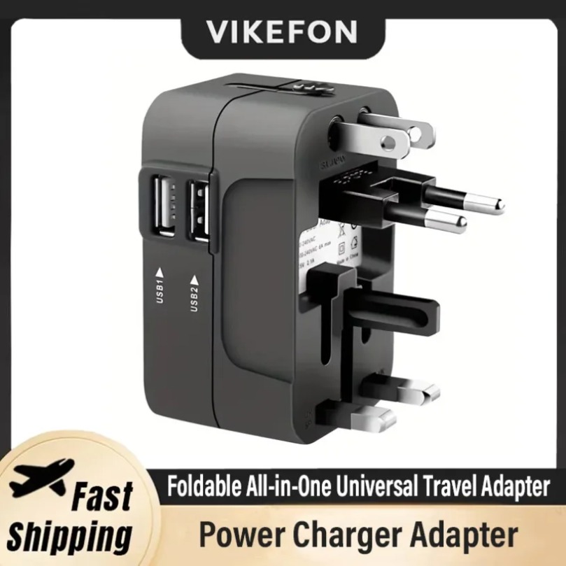 折りたたみ式ユニバーサル旅行用電源アダプター EU UK U - Outdoor Usb Power Adapter のレビューと価格