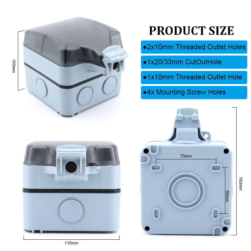 屋外電源コンセントボックス 防水IP66 50A 125v2 - Outdoor Power Outlet のレビューと価格
