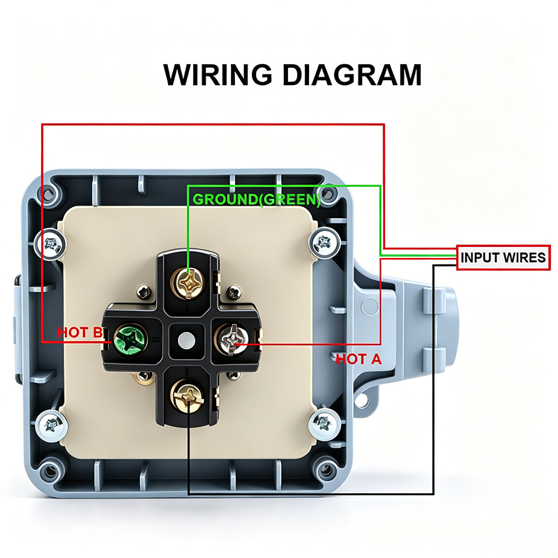 屋外電源コンセントボックス 防水IP66 50A 125v2 - Outdoor Power Outlet のレビューと価格
