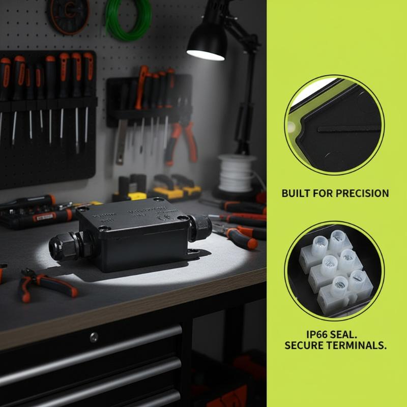 屋外用ジャンクションボックス 2ウェイ IP66 防水ケーブ - Outdoor Power Cable Junction Box のレビューと価格