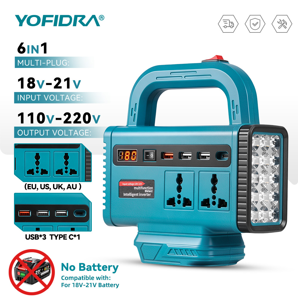 YOFIDRA 220V ポータブルパワーインバーター 屋外 - Outdoor Usb Power Adapter のレビューと価格