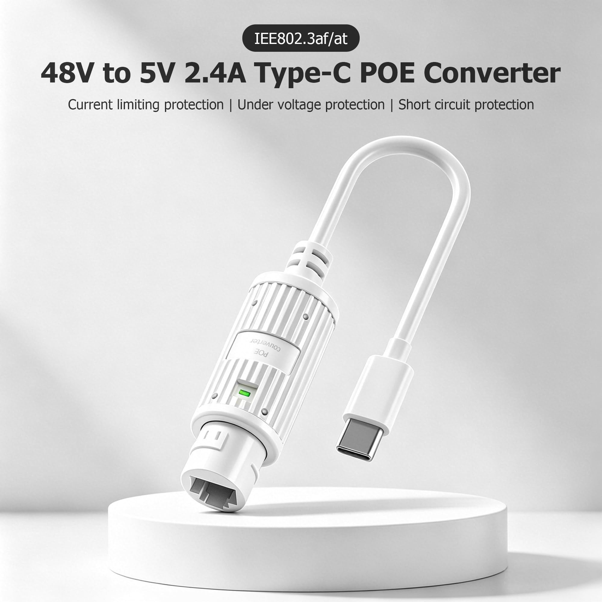 POEからUSB-Cへの電源コンバーター、屋外防水RJ45メ - Outdoor Usb Power Adapter のレビューと価格
