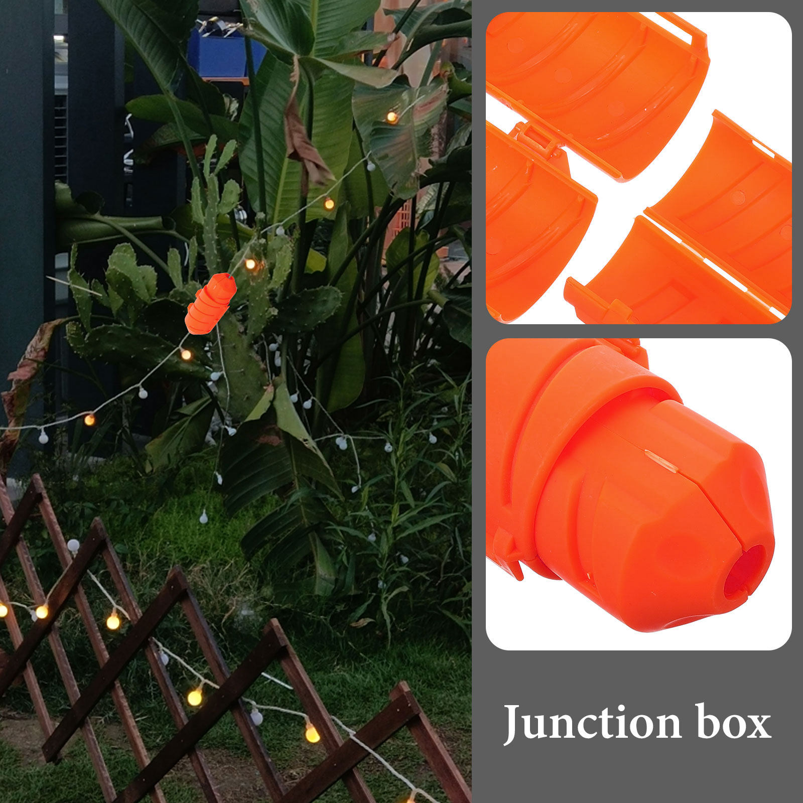 回転式防水接続ボックス、調整可能な屋外用デュアル電源ラインコ - Outdoor Power Cable Junction Box のレビューと価格