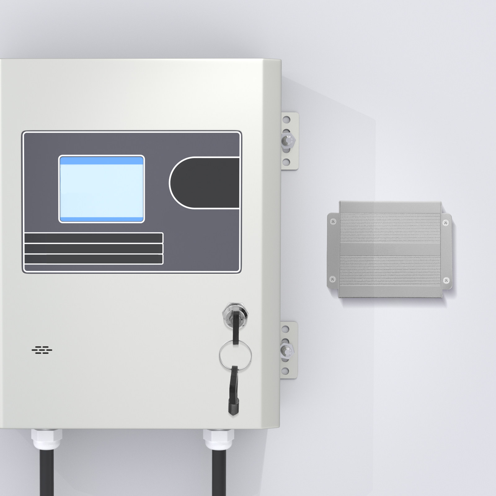標準的なアルミニウム製エンクロージャーボックス。アクセス制御 - Outdoor Power Box のレビューと価格