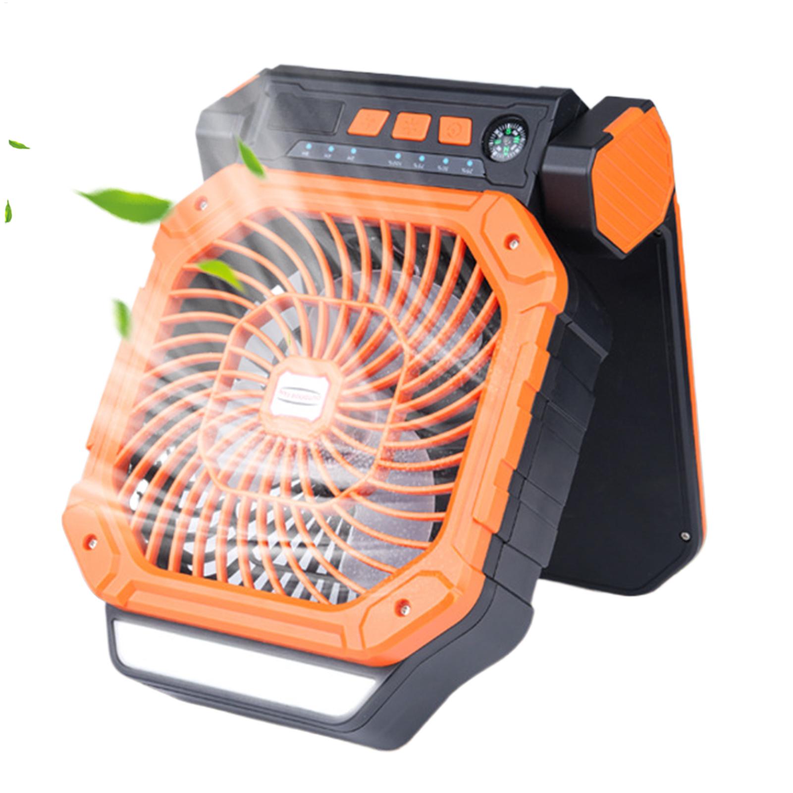 ソーラー充電式屋外ファン USB充電 キャンプファン 90度 - Outdoor Power With Timer のレビューと価格