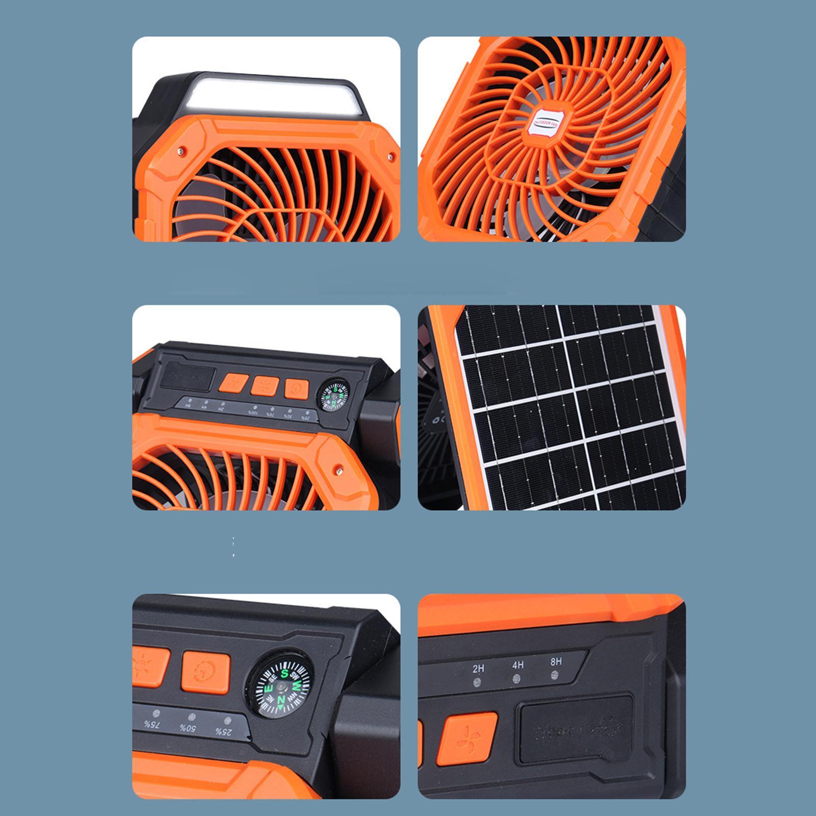 ソーラー充電式屋外ファン USB充電 キャンプファン 90度 - Outdoor Power With Timer のレビューと価格