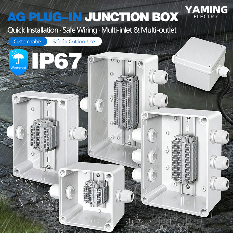 防水ジャンクションボックス、プラグイン端子台付き、多入力多出 - Outdoor Power Cable Junction Box のレビューと価格