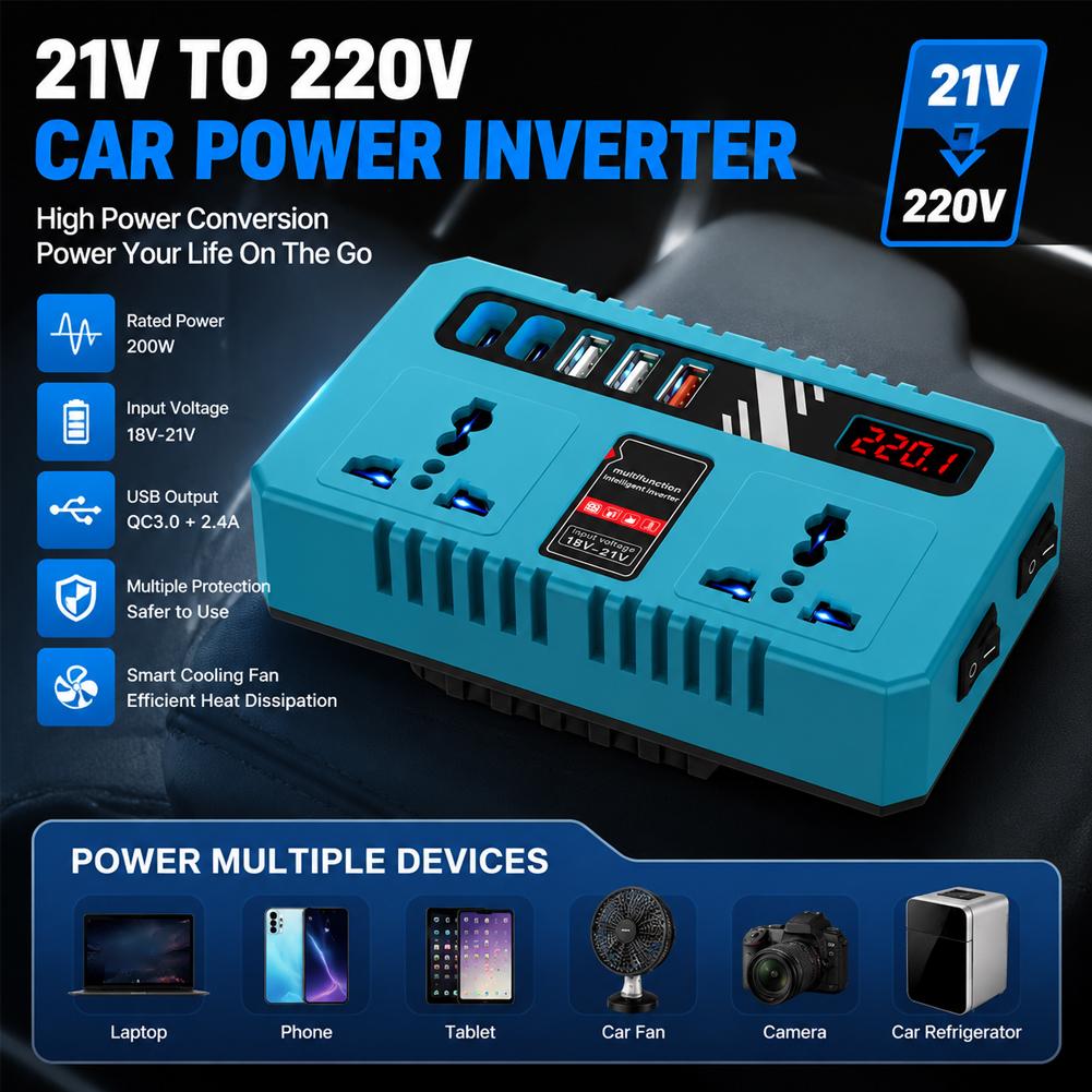 マキタ18Vリチウムバッテリー対応、200W、18Vから11 - Outdoor Usb Power Adapter のレビューと価格