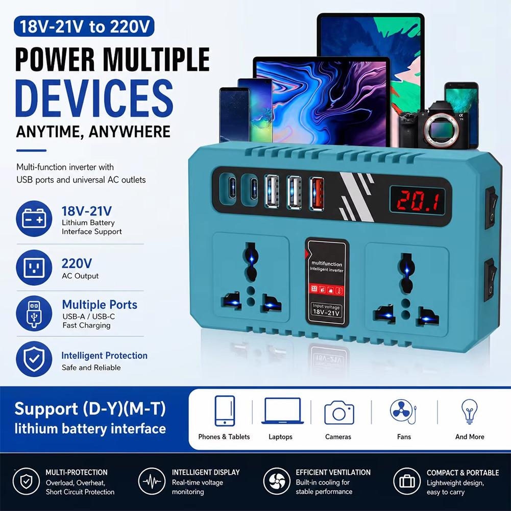 マキタ18Vリチウムバッテリー対応、200W、18Vから11 - Outdoor Usb Power Adapter のレビューと価格